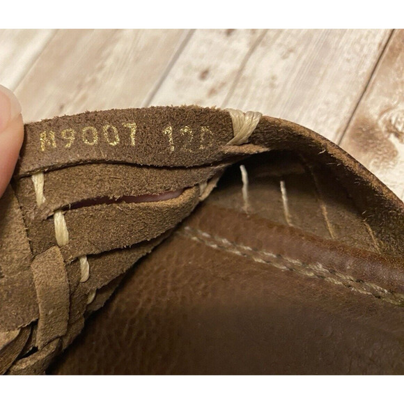 Tommy Bahama Sandals Mens 12D Brown Leather Huarache Slip On - Picture 9 of 11